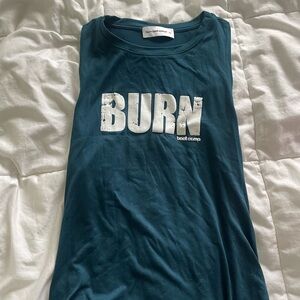 Teal 'BURN' Graphic Tank Top